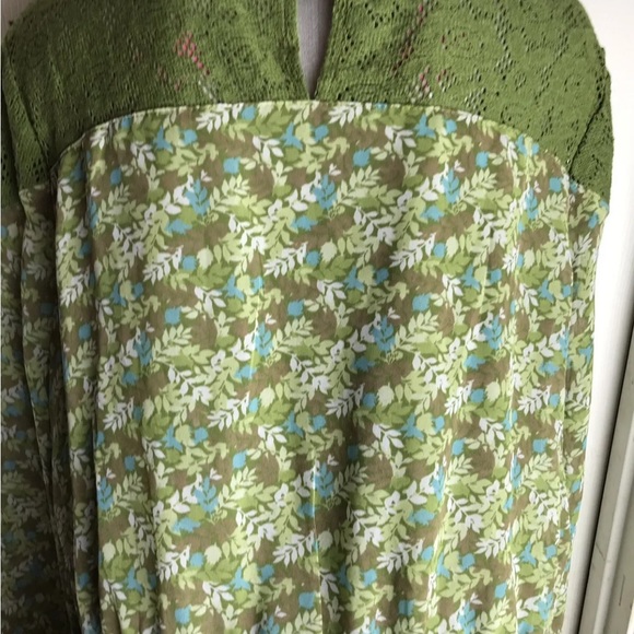 NEW CHARMING CHARLIE Women's ELASTIC WAIST BOHO GREEN FLORAL DRESS-SIZE XL . - Picture 5 of 12